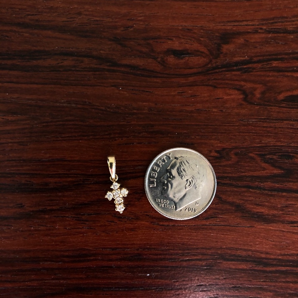 Fortunoff Dainty 14k Diamond Cross Pendant